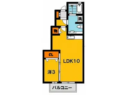 アーバンライフ・コート(1LDK/1階)の間取り写真