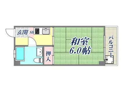 クレアコーポ(1K/3階)の間取り写真