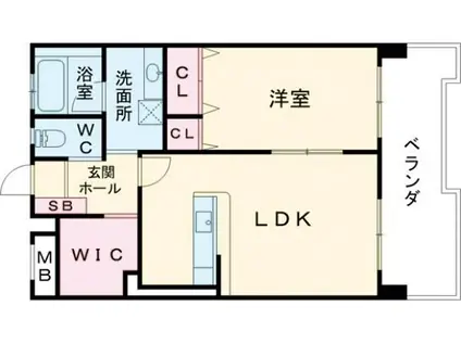 ロイヤルハイツ石黒(1LDK/10階)の間取り写真