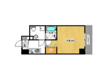 プラディオ天満セレニテ(1K/4階)の間取り写真