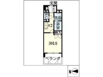 グランアベニュー名駅(1K/3階)の間取り写真