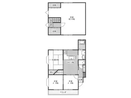 サンサーラ・イトーピアII(4DK/2階)の間取り写真