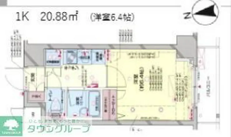 パレステュディオ早稲田Park View 8階階 間取り