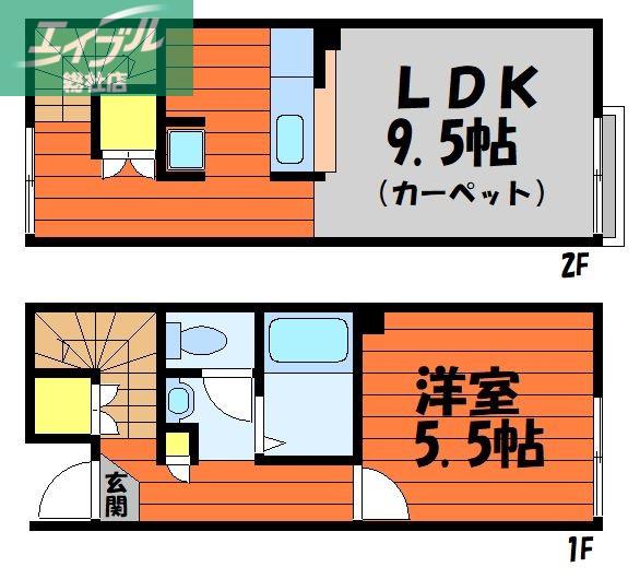 レオネクストパールカクテル(1LDK/1階)の間取り写真