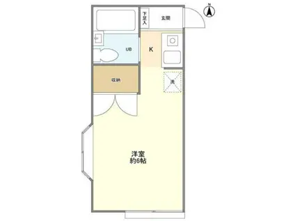 アドニス元町(ワンルーム/1階)の間取り写真