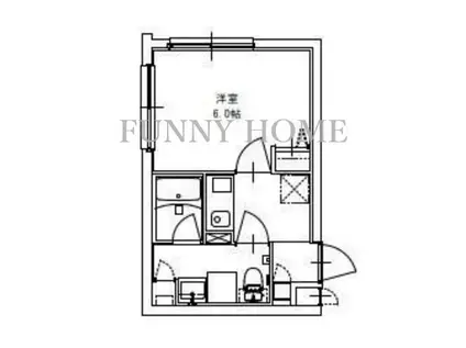 BARK LANE 学芸大学(1K/5階)の間取り写真
