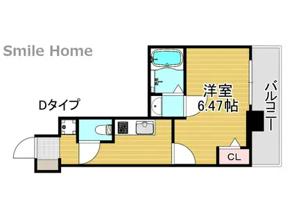 LUXENA住之江公園(1K/5階)の間取り写真