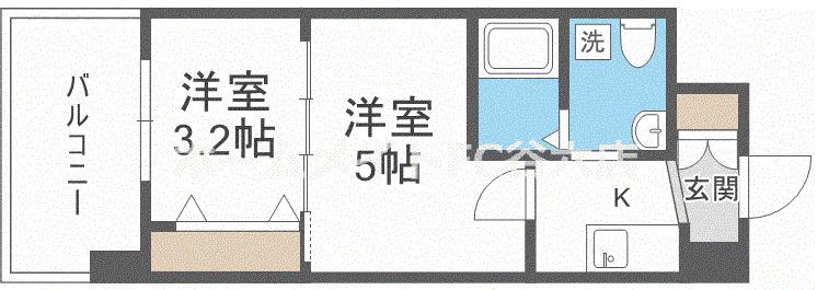 セレニテ江坂ルフレ(2K/4階)の間取り写真