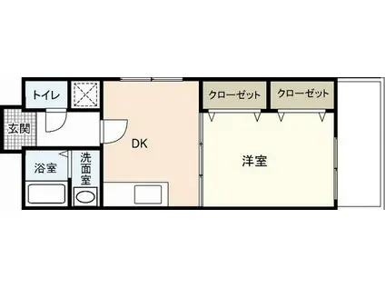 CUBICLE・F(1DK/2階)の間取り写真