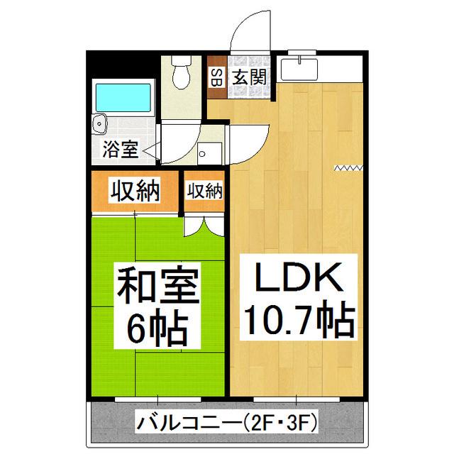 タカギマンションNO5(1LDK/3階)の間取り写真