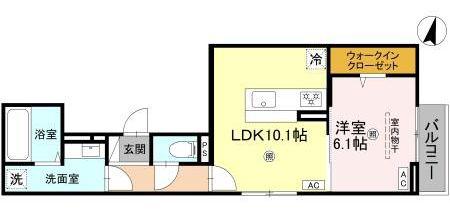 METEOR GRAND(1LDK/3階)の間取り写真