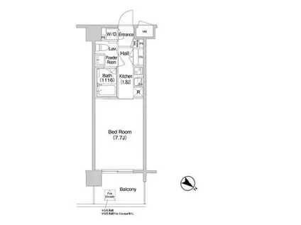コンフォリア南砂町(1K/9階)の間取り写真