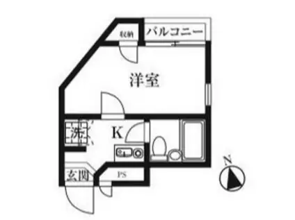 キャトルセゾン東橋本(1K/3階)の間取り写真