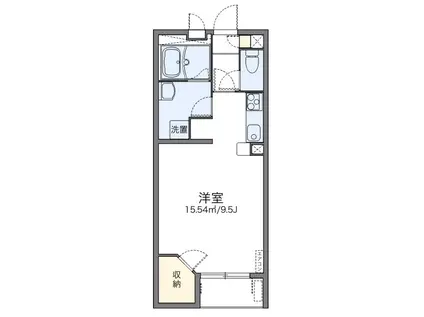 マメゾン(1K/1階)の間取り写真