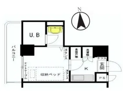 エグゼクティブ代官山(1K/9階)の間取り写真