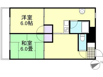 伸和マンション I(3K/2階)の間取り写真