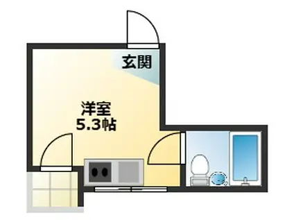 パークサイド平野A(ワンルーム/2階)の間取り写真