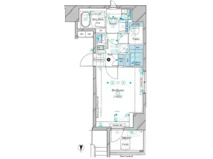 GALICIA MORISHITA ESTUDIO III(1K/11階)の間取り写真