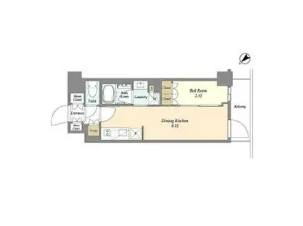 グランカーサ瑞江(1LDK/4階)の間取り写真