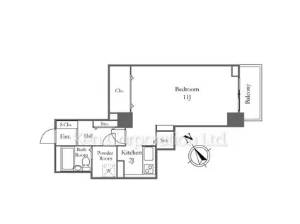 リバーシティ21新川(1LDK/18階)の間取り写真