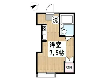 ミヤビハイツ(ワンルーム/1階)の間取り写真