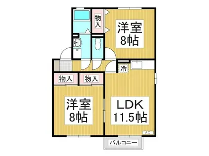 トミユウ・ボラタ A(2LDK/1階)の間取り写真