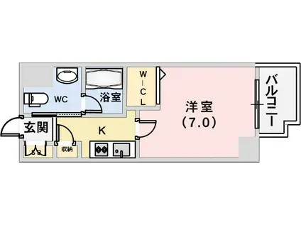 ULYSSES新神戸(1K/3階)の間取り写真
