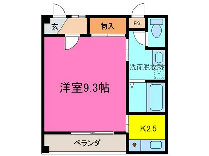 ル・ポール八事(1K/3階)の間取り写真