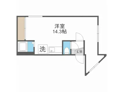 エムズコート元町(ワンルーム/3階)の間取り写真