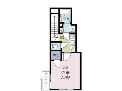 クレスコ下北沢(1K/2階)の間取り写真