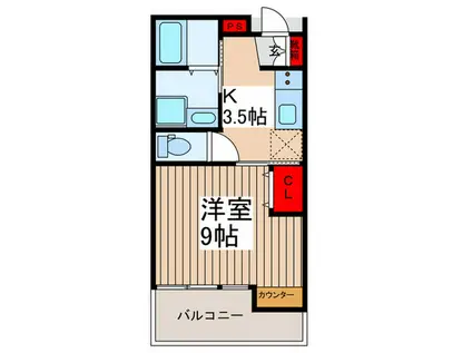 杜のアパートセカンド(1K/2階)の間取り写真