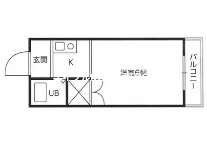 ST学南(1K/2階)の間取り写真