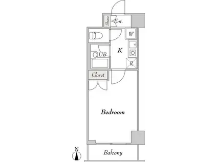 BLUROCK秋葉原 ブルロックアキハバラ(1K/6階)の間取り写真