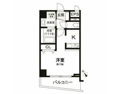 サンタグリュス武蔵小山(ワンルーム/7階)の間取り写真