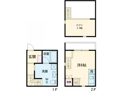 エクセルシアKII(ワンルーム/1階)の間取り写真