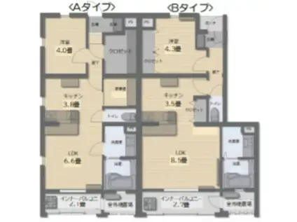 FIGARO(1LDK/3階)の間取り写真