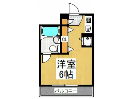 プリンス本町(ワンルーム/3階)の間取り写真