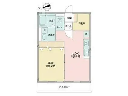 GRANDIR(1SLDK/1階)の間取り写真