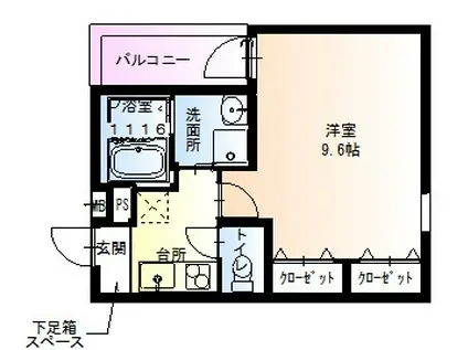 フジパレス都島御幸町III番舘(1K/3階)の間取り写真