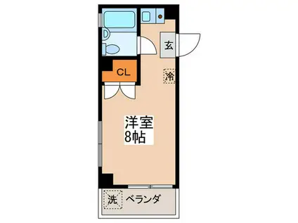 パークハウス荻窪(ワンルーム/3階)の間取り写真