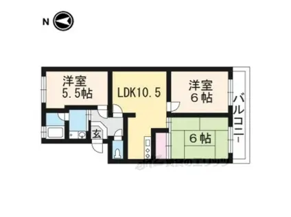 第二西川マンション(3LDK/3階)の間取り写真