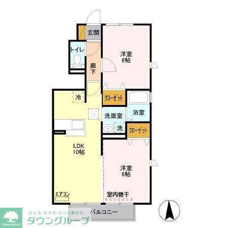 STRAHL(2LDK/1階)の間取り写真