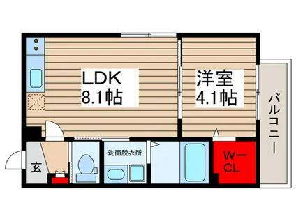 AJ南柏サウスIII(1LDK/1階)の間取り写真