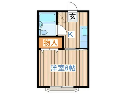 STUDIO長町(1K/4階)の間取り写真