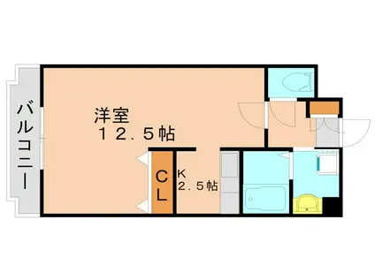 リバーシャトー空港(1K/4階)の間取り写真