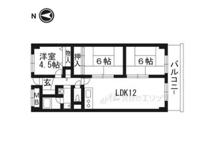 レマンソ・デ・カスガ(3LDK/2階)の間取り写真