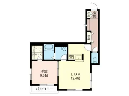 グランドール(1LDK/1階)の間取り写真