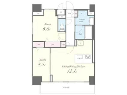 ピノ・アガタ岐阜駅前(2LDK/8階)の間取り写真