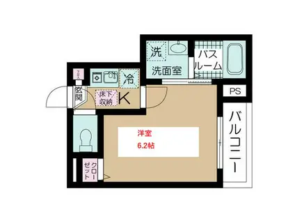 フェリーチェ梅屋敷II(1K/1階)の間取り写真