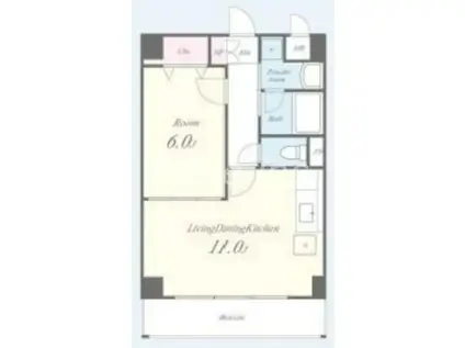 AVANTI(1LDK/4階)の間取り写真